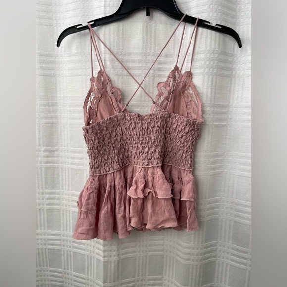 Free People One Adella Lace cami crop top - Picture 3 of 7